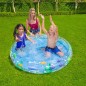 Piscina gonflabila copii, 152x30 cm, 3 inele, capacitate 282 litri, design vesel
