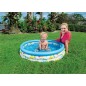 Piscina gonflabila pentru copii, diametru 100 cm, 3 inele, forma rotunda, capacitate 101l