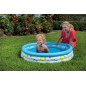 Piscina gonflabila pentru copii, diametru 100 cm, 3 inele, forma rotunda, capacitate 101l