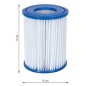 Filtru pompa piscina, tip filtru I, 2 bucati incluse, albastru