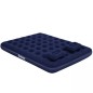 Set saltea gonflabila dubla, 2 perne incluse, pompa inclusa, plasture inclus, 203x152x22 cm, albastru Set saltea gonflabila dubla, 2 perne incluse, pompa inclusa, plasture inclus, 203x152x22 cm, albastru