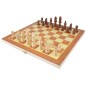 Set joc de sah, tabla desfasurata 28x28 cm, lemn, maro