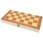Set joc de sah, tabla desfasurata 28x28 cm, lemn, maro