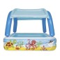 Piscina gonflabila pentru copii, baldachin detasabil, capacitate 265l, design vesel, 147x147x122cm Piscina gonflabila pentru copii, baldachin detasabil, capacitate 265l, design vesel, 147x147x122cm