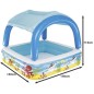 Piscina gonflabila pentru copii, baldachin detasabil, capacitate 265l, design vesel, 147x147x122cm Piscina gonflabila pentru copii, baldachin detasabil, capacitate 265l, design vesel, 147x147x122cm