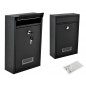 Cutie postala exterior, neagra, otel galvanizat, 2 chei