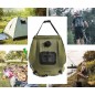 Dus solar portabil pentru camping, capacitate 20 litri, termometru, buzunar dublu