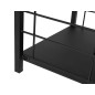 Suport depozitat lemne semineu, inaltime 73 cm, 2 nivele, 4 accesorii otel, negru