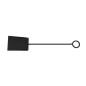 Suport depozitat lemne semineu, inaltime 73 cm, 2 nivele, 4 accesorii otel, negru