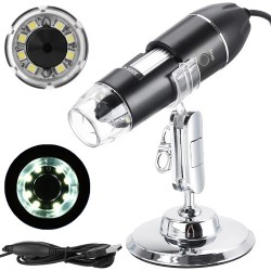 Microscop digital portabil 1600X, USB, foto-video, 8 LED-uri, zoom digital 5X