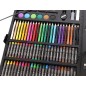 Trusa pictura si desen, set 168 piese, valiza depozitare, acuarele, creioane, ascutitoare, lipici
