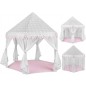 Cort tip castel, forma hexagonala, 123x140cm, 6 intrari cu perdele, pliabil Cort tip castel, forma hexagonala, 123x140cm, 6 intrari cu perdele, pliabil