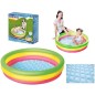 Piscina gonflabila pentru copii, 102x25cm, multicolor, 3 inele, podea moale