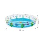 Piscina gonflabila rotunda, diametru 183 cm, capacitate 480l, 3 inele, imprimeu vesel, pentru copii