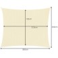 Copertina parasolar, multifunctionala, 3x2 m, protectie UV, impermeabila, bej