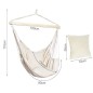 Hamac suspendat, tip fotoliu 130x100 cm, scaun brazilian, 2 perne incluse, greutate maxima 150 kg Hamac suspendat, tip fotoliu 130x100 cm, scaun brazilian, 2 perne incluse, greutate maxima 150 kg