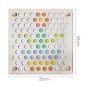 Puzzle tip Montessori cu margele colorate din lemn, accesorii incluse, dezvoltare motricitate si memorie