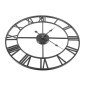 Ceas de perete stil retro, negru, metal, diametru 47.5 cm Ceas de perete stil retro, negru, metal, diametru 47.5 cm