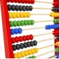 Numaratoare abac, 10 randuri, 100 margele, 5x16x20 cm, lemn multicolor