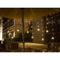 Instalatie tip perdea, model stele, 108 LED-uri alb-calde, 8 moduri iluminare, 5.5 metri