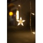 Instalatie tip perdea, model stele, 108 LED-uri alb-calde, 8 moduri iluminare, 5.5 metri