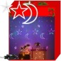 Instalatie LED multicolor, perdea stele/semiluna, 138 LED-uri, 8 moduri iluminare, IP44, lungime totala 5,7m, 3,6W