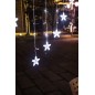 Instalatie Craciun, perdea stele, 138 LED-uri alb reci, 8 moduri iluminare, 5.6 metri