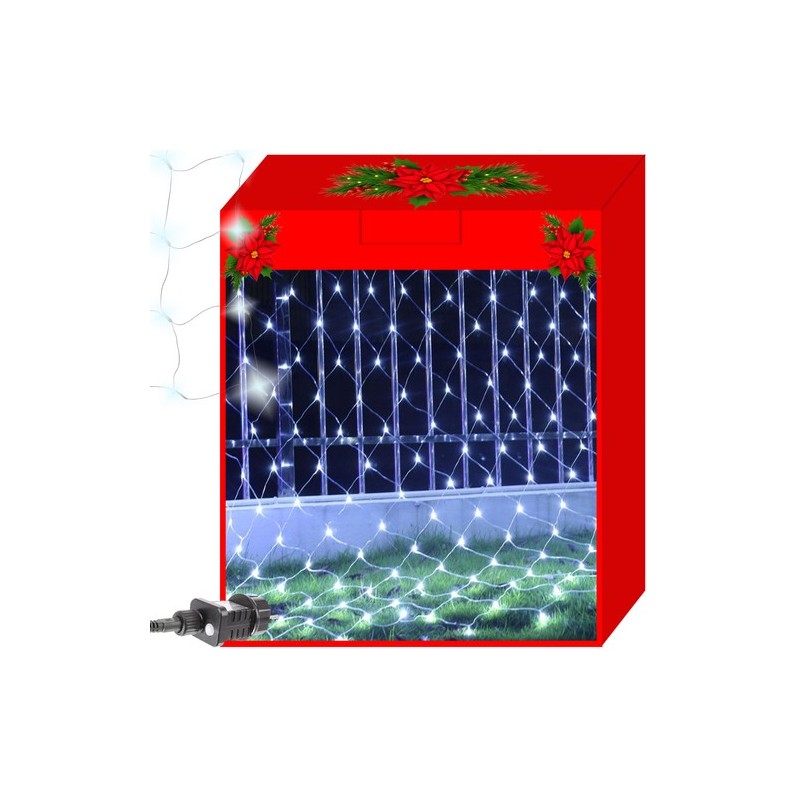 Instalatie tip perdea, 3.6W, 160 LED-uri, lumina alba-rece, 8 moduri iluminare, IP44, 200x580 cm