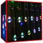 Instalatie de Craciun cu 108 LED-uri, perdea globuri, 8 moduri iluminare, 515 cm, IP44, multicolor