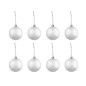 Set globuri Craciun, cu sclipici, 100 piese, 7 modele, argintiu Set globuri Craciun, cu sclipici, 100 piese, 7 modele, argintiu