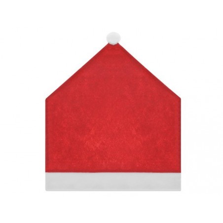 Set 6 huse scaun si fata de masa, caciula lui Mos Craciun, 60x50 cm, alb rosu