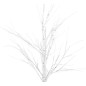Copac decorativ cu 60 LED-uri alb calde, inaltime 90 cm, alimentare retea, 3.6W