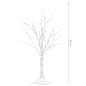 Copac decorativ cu 60 LED-uri alb calde, inaltime 90 cm, alimentare retea, 3.6W