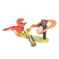Dinozaur lansator cu pista pentru masinute, 2 masinute incluse, 49x8,5x33cm, multicolor Dinozaur lansator cu pista pentru masinute, 2 masinute incluse, 49x8,5x33cm, multicolor