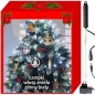 Instalatie decorativa de Craciun, 200 micro LED-uri alb-rece, 9W, 12V, lungime 1,95 cm