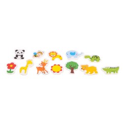 Animale magnetice, figurine educative pentru copii, set 12 magneti de frigider