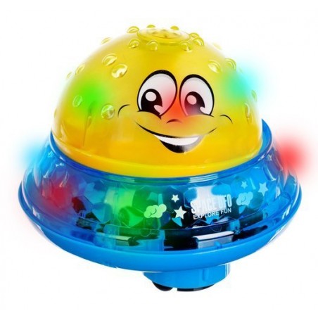 Jucarie interactiva de baie, iluminare si efecte sonore, 4 in 1, fantana, proiector lumini