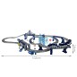 Pista masinute curse, 92 piese, alimentare cu baterii, 102x16x60 cm, multicolor