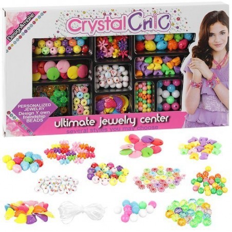 Kit creatie margele pentru bijuterii, 11 tipuri de margele, diferite marimi si culori