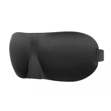 Set masca 3D pentru dormit, dopuri urechi, banda elastica reglabila, negru