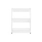 Etajera cu 3 rafturi pentru mobila, roti transport, 54,5x12,5x72,5 cm, plastic, alb