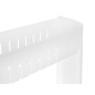 Etajera cu 3 rafturi pentru mobila, roti transport, 54,5x12,5x72,5 cm, plastic, alb