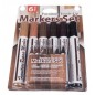 Kit marker corector pentru mobila, reparatie zgarieturi, set 6 culori