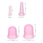 Set ventuze masaj silicon, 4 piese, geanta transport inclusa, 28x7x7 cm