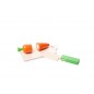 Set creativ legume/fructe pentru copii, 14 piese, lemn, multicolor