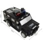 Pusculita masina politie pentru copii, cod pin, amprenta, monede si bancnote, 15x28x13 cm