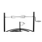 Gratar de gradina cu carbune, rotisor rotativ, functie afumare, 102x98cm, 12,5kg, negru Gratar de gradina cu carbune, rotisor rotativ, functie afumare, 102x98cm, 12,5kg, negru