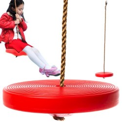 Leagan exterior pentru copii, suport metalic, 100-175 cm, rosu