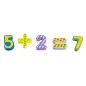 Sortator de numere pentru copii, fructe cu magnet, cutit, calcule matematice, 45x15x7 cm, jucarie lemn multicolor