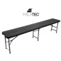 Banca de gradina, pliabila, maner transport, tehnoratan, structura otel, negru, 180x74x74 cm Banca de gradina, pliabila, maner transport, tehnoratan, structura otel, negru, 180x74x74 cm